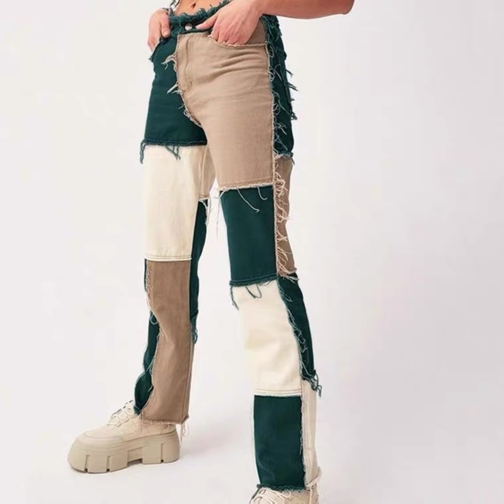 Multiple Color Block Jeans - image 2